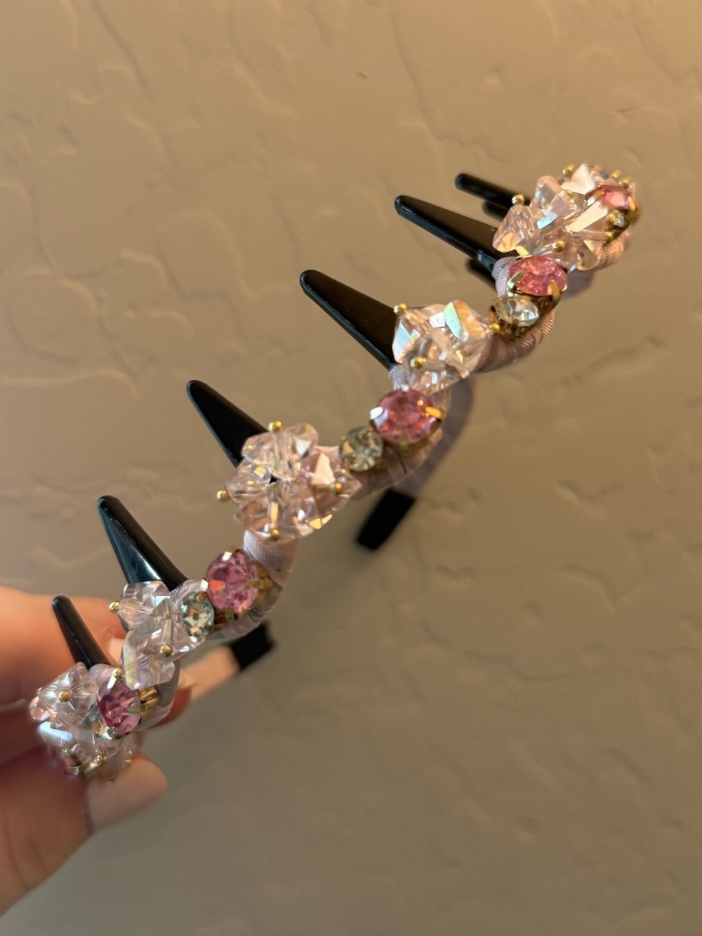Pink Crystal Hair Headband High Quality